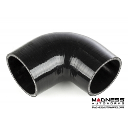 4-Ply Silicone 90° Reducer  2.75" to 2.5" - Black by SILA Concepts